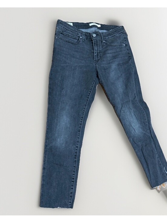 Levi's Denim - Levi’s Premium 711 Skinny Jeans Black Wash Raw Hem Women’s Size 30
